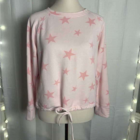GAP Pink Relaxed Tie Front Sweatshirt - Picture 1 of 6